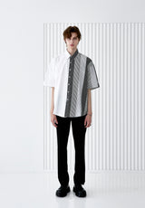 SOLID & MULTI STRIPE HALF SHIRT BLACK (6566874710134)