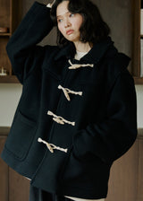 ハーフダッフルコート/unisex half duffle coat black