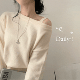 [Satisfaction 100!/Slim Fit] 2U ワンショルダーオフショルダーストラップニット