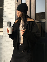 Rumber フリーススエードブルゾンジャンパー