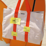 コットン 2WAY キャンバスバッグ / COTTON 2WAY CANVAS BAG-CREAM+ORANGE