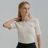 バックスクエア ハーフTシャツ / Back square half t-shirt
