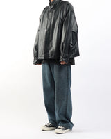 オーバーフィットバフィングレザーライダージャケット/Overfit Buffing Leather Rider Jacket_2color