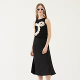 FRILL SLEEVELESS TOP (BLACK) (6579696992374)