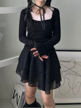 バレリーナカンカンシフォンスカート / ballerina cancan chiffon skirt
