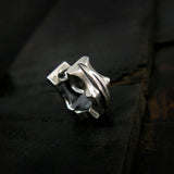 サジタR-1シルバーフープイヤリング / Sagitta-R1 silver hoop earring (4593062543478)