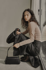 ドレープジャージートップス/DRAPE JERSEY TOP_BEIGE