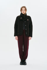 CHERRY QUILTING JACKET + MUFFLER SET [BLACK]