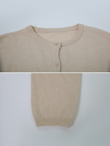 Wool Basic Round Crop Cardigan (7color)