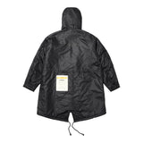 ZIPPER OVERSIZED FISHTAIL PARKA BLACK / KHAKI