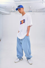 バギーデニムパンツ/MBSRCOPT101 MID90 BAGGY DENIM PANTS LIGHTBLUE