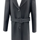 [UNISEX]ウールバックボタンマキシロングコート(ブラック)
