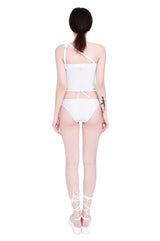 4ウェイマルチトリコットジャージスパンクロップチューブトップ/4-way multi tricot jersey span crop tube top (white)