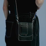 リーセントロゴクロスバッグ / RECENT LOGO CROSS BAG_BLACK
