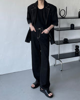 90's リネンデッキステッチオーバーサイズジャケット / 90's Linen Decki Stitch Oversized Jacket (2 colors)