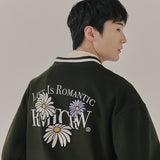 ワイルドフラワーウールバーシティジャケット / WILD FLOWER WOOL VARSITY JACKET_KHAKI