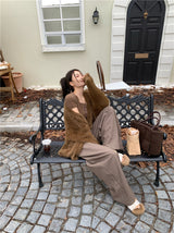 アンゴラカーディガン / brown angora cardigan