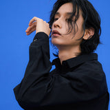 Crinkle Basic Shirts [Black] (6592012124278)