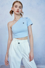 HIDE One Shoulder Top (Sky Blue) (6570998038646)