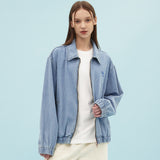 Dolphin embroidery denim jacket (6686417879158)