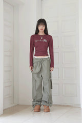 ZIZE ANGEL CUBIC T-SHIRTS (BURGUNDY)