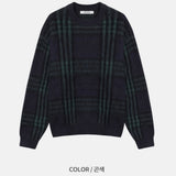 マレンダチェックルーズフィットニット
