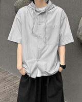 テンセルフードシャツ / Tencel Hooded shirt