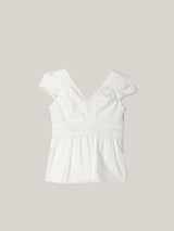 パフピンタックブラウス [ WHITE ]