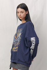  RETRO SWEATSHIRT / NAVY
