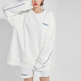 Oversize Back Line Sweat shirt White (6600737030262)