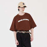 RE:ON LOGO T-SHIRT (BROWN)