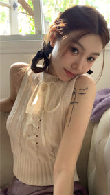 ストラップツイストノースリーブトップス / strap twist sleeveless top