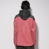 コーデュロイシャツフーディー / corduroy shirt hoodie [pink]