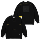 21 TYPO OVERSIZED HEAVY SWEAT CREWNECK WHITE MELANGE / BLACK (6624158908534)