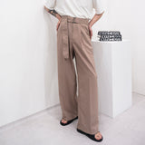 SI ハイウエストフレアベルトスラックス / SI High Waist Flare Belt Slacks (2 colors)