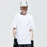 リブボールドネックピアストTシャツ / rib bold neck pierced t-shirt white