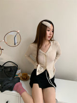 All-round knit cardigan
