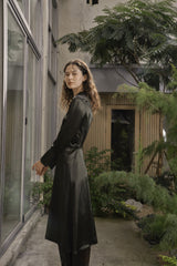 ドレーパリードレス/DRAPERY DRESS_DEEP GREEN