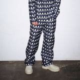 チェッカードバギーパンツ/NAVY CHECKERED BAGGY PANTS