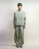 アシンメトリーウェーブパンツ / ASYMMETRIC WAVE PANTS-EARTHY GREEN
