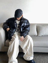 No.0496 glossy overfit padding JP (7color)