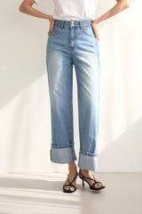 マリーンロールアップジーンズ / MARINE ROLL-UP JEANS / WIDE DENIM PANTS