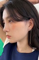 ribbon chain earring
