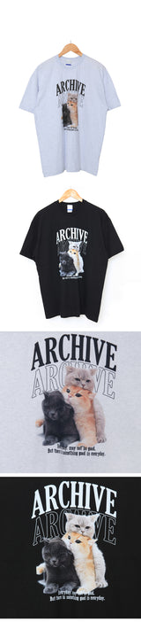 キャットアーカイブショートスリーブTシャツ / Cat Archive Short-Sleeved T-Shirt