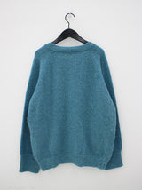 Vネックブラッシュアルパカニット/V-neck brush alpaca knit (2color)