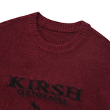 CHERRY JACQUARD GRAPHIC ROUND KNIT [DARK PURPLE]