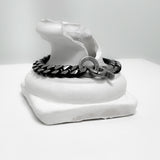 ブラック ライン カーブ チェーンブレスレット / [BLESSEDBULLET]black line CURVE chain bracele_10mm/13mm