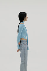 オフショルダーTシャツ / Off Shoulder Scarf T-Shirt (3color)