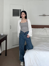 スリーライン デニムパンツ / Three Line Denim Pants (2color)