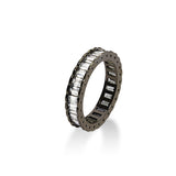 バゲット クリア リング / Baguette Clear Ring (black silver)